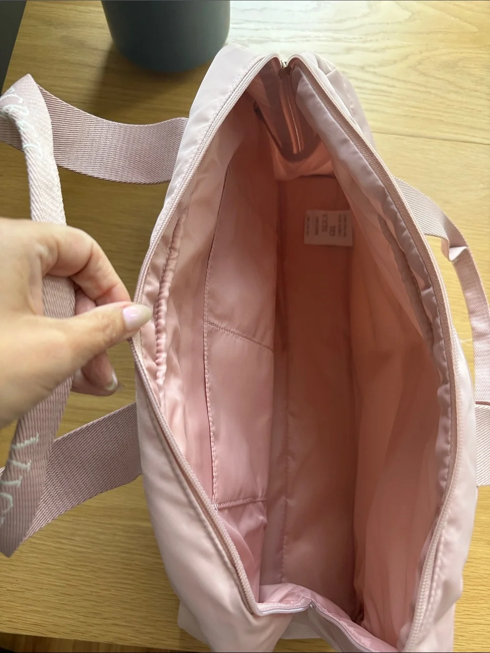 NWT Victoria's Secret Blush Quilted Tote with Logo Straps